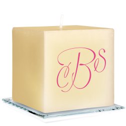 Monterrey Monogram Personalized Candle - Printed Raised Ink Monterrey Monogram Personalized Candle - Printed Raised Ink