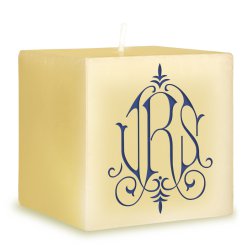 Whitlock Monogram Personalized Candle - Engraved