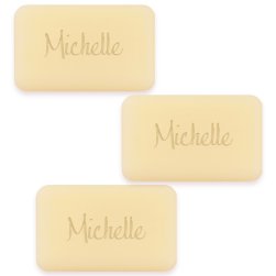 Bishop Personalized Triple Milled French Soap Set of 3 - Engraved