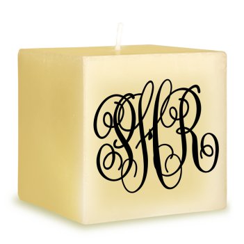 Classic Monogram Personalized Candle - Engraved