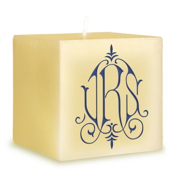 Whitlock Monogram Personalized Candle - Engraved