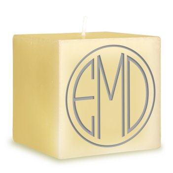 Terrace Monogram Personalized Candle - Engraved